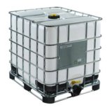 Прозрачный контейнер IBC 1000L, UN на пластиковом гибрид паллете